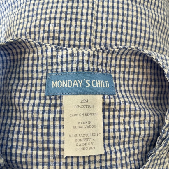 Blue Checked Sailboat Romper - Picture 4 of 5